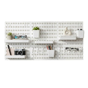 Kitchee Pegboard Wall Organiser Storage Kit 18 Hook and Basket Accessories White V238-SUPDZ-42209007730768