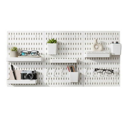 Kitchee Pegboard Wall Organiser Storage Kit 18 Hook and Basket Accessories White V238-SUPDZ-42209007730768