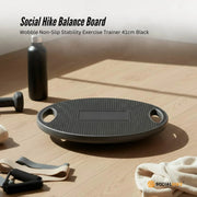 Social Hike Balance Board Wobble 41cm - Non-Slip Round Exercise Trainer Black V238-SUPDZ-42210137571408