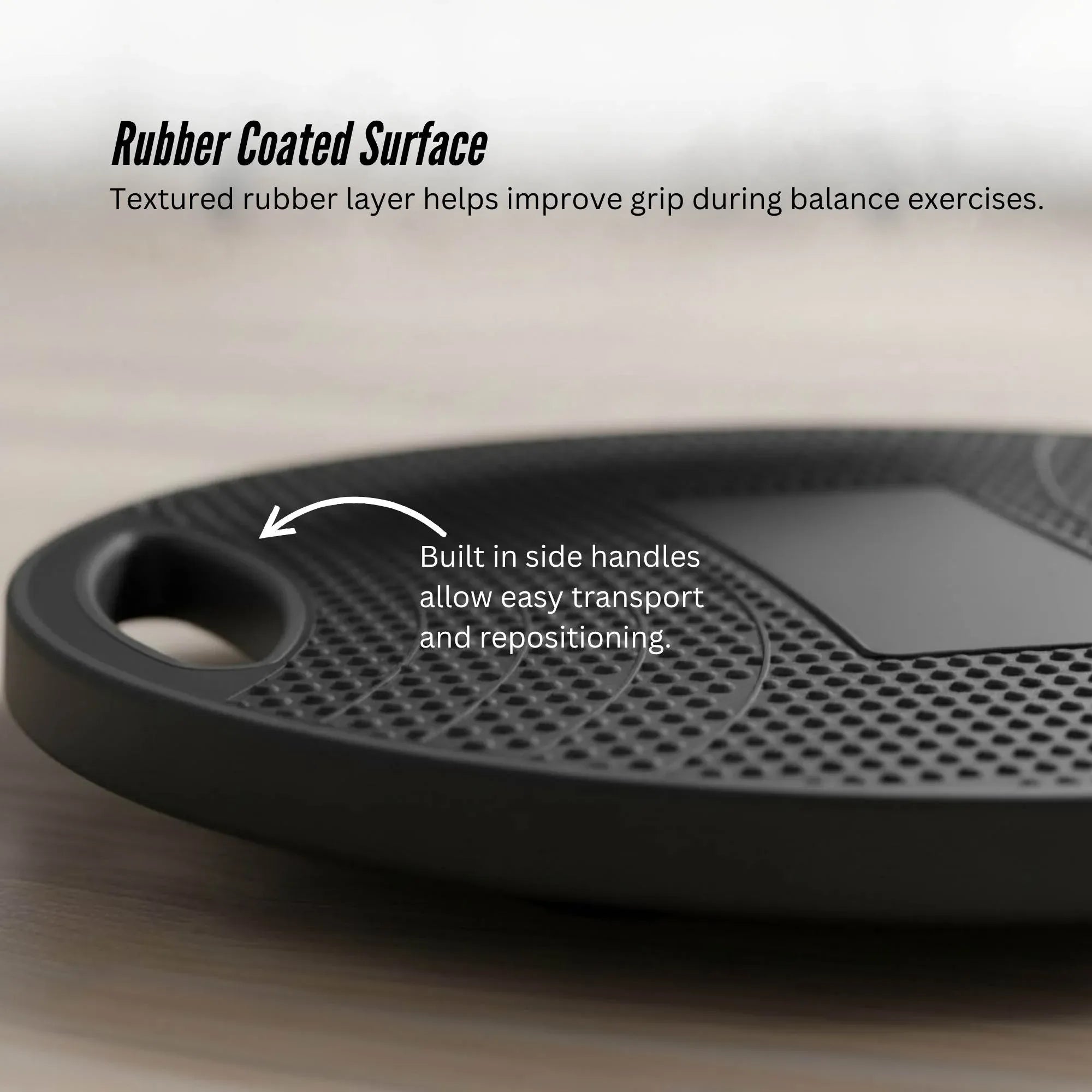 Social Hike Balance Board Wobble 41cm - Non-Slip Round Exercise Trainer Black V238-SUPDZ-42210137571408