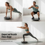 Social Hike Balance Board Wobble 41cm - Non-Slip Round Exercise Trainer Black V238-SUPDZ-42210137571408