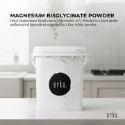 Orku 800g Magnesium Bisglycinate Powder Unflavoured Chelated - Tub V238-SUPDZ-42273299169360