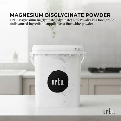Orku 800g Magnesium Bisglycinate Powder Unflavoured Chelated - Tub V238-SUPDZ-42273299169360