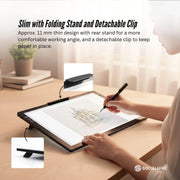 Social Hike A4 LED Light Pad Tracing Board Rechargeable USB-C 3000mAh Light Box V238-SUPDZ-42273306968144