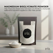Orku 1Kg Magnesium Bisglycinate Powder Unflavoured Chelated V238-SUPDZ-42274621063248