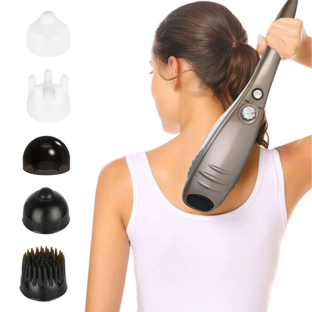 Full Body Handheld Massager Machine Champagne - 6 Massage Heads Neck Shoulder V238-SUPDZ-42796897734