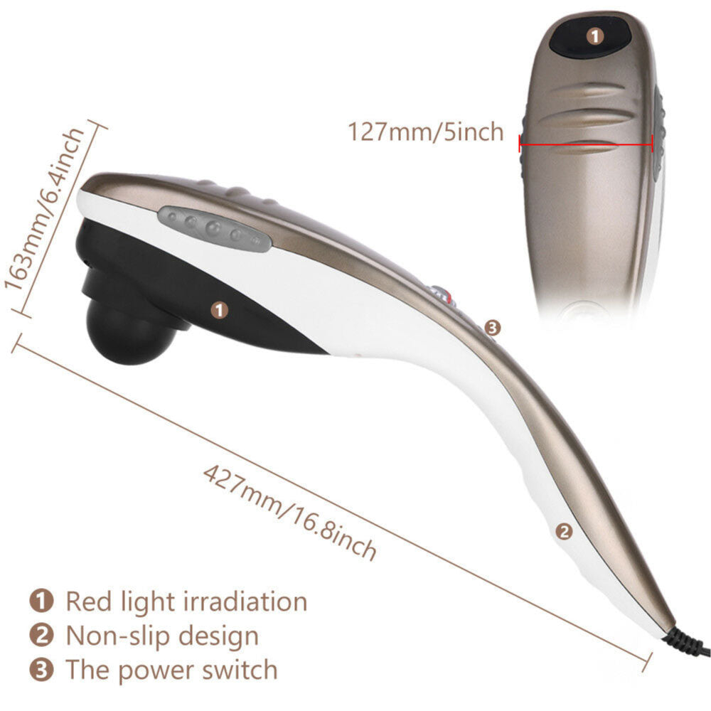 Full Body Handheld Massager Machine Champagne - 6 Massage Heads Neck Shoulder V238-SUPDZ-42796897734