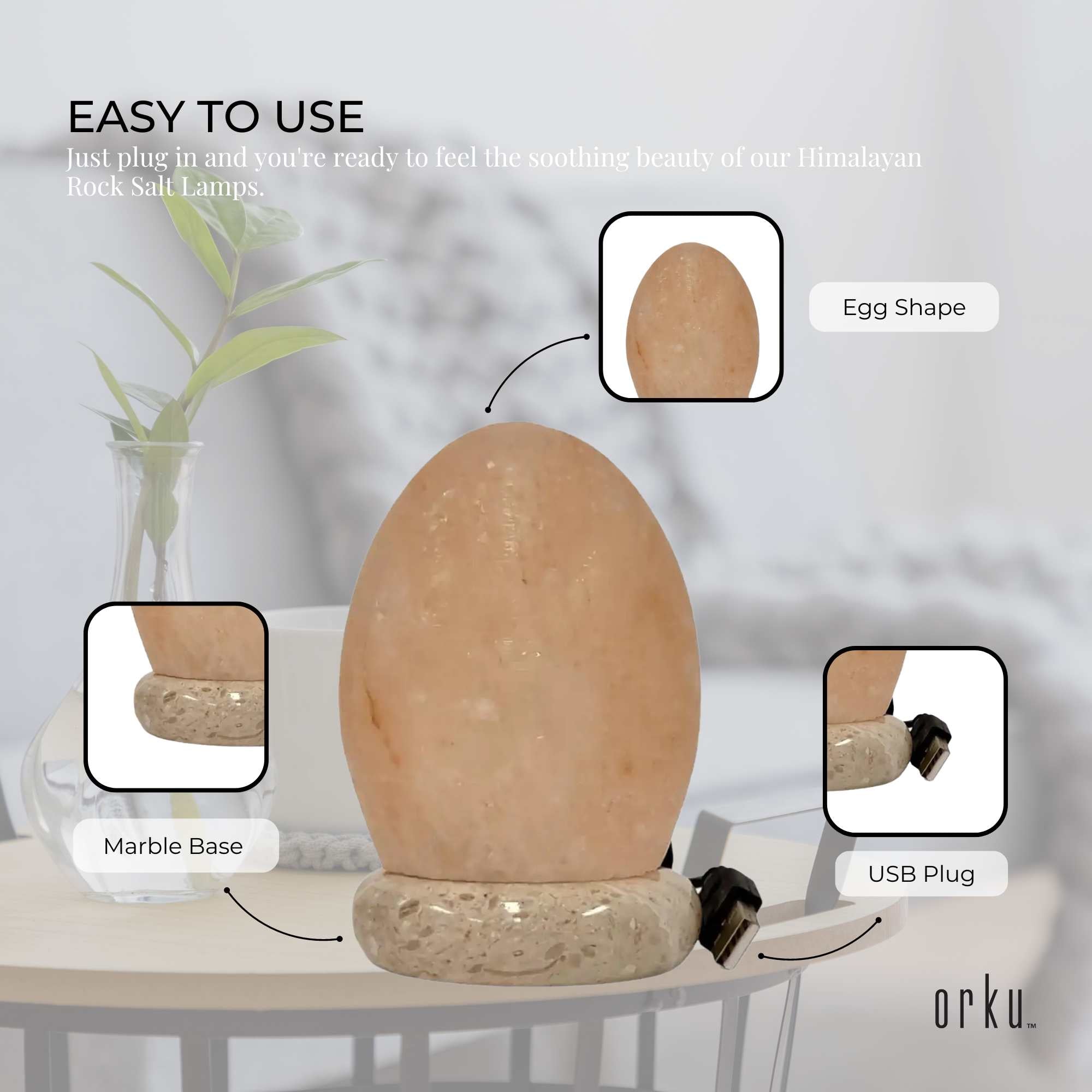 USB Colour Changing Egg Shape Himalayan Pink Salt Lamp Color Change LED Light V238-SUPDZ-43047433798