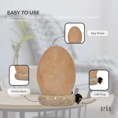 USB Colour Changing Egg Shape Himalayan Pink Salt Lamp Color Change LED Light V238-SUPDZ-43047433798