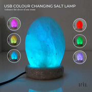 USB Colour Changing Egg Shape Himalayan Pink Salt Lamp Color Change LED Light V238-SUPDZ-43047433798