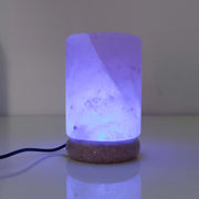 USB Colour Changing Salt Himalayan Lamp - Cylinder Shape Pink Rock LED Light V238-SUPDZ-43047464134