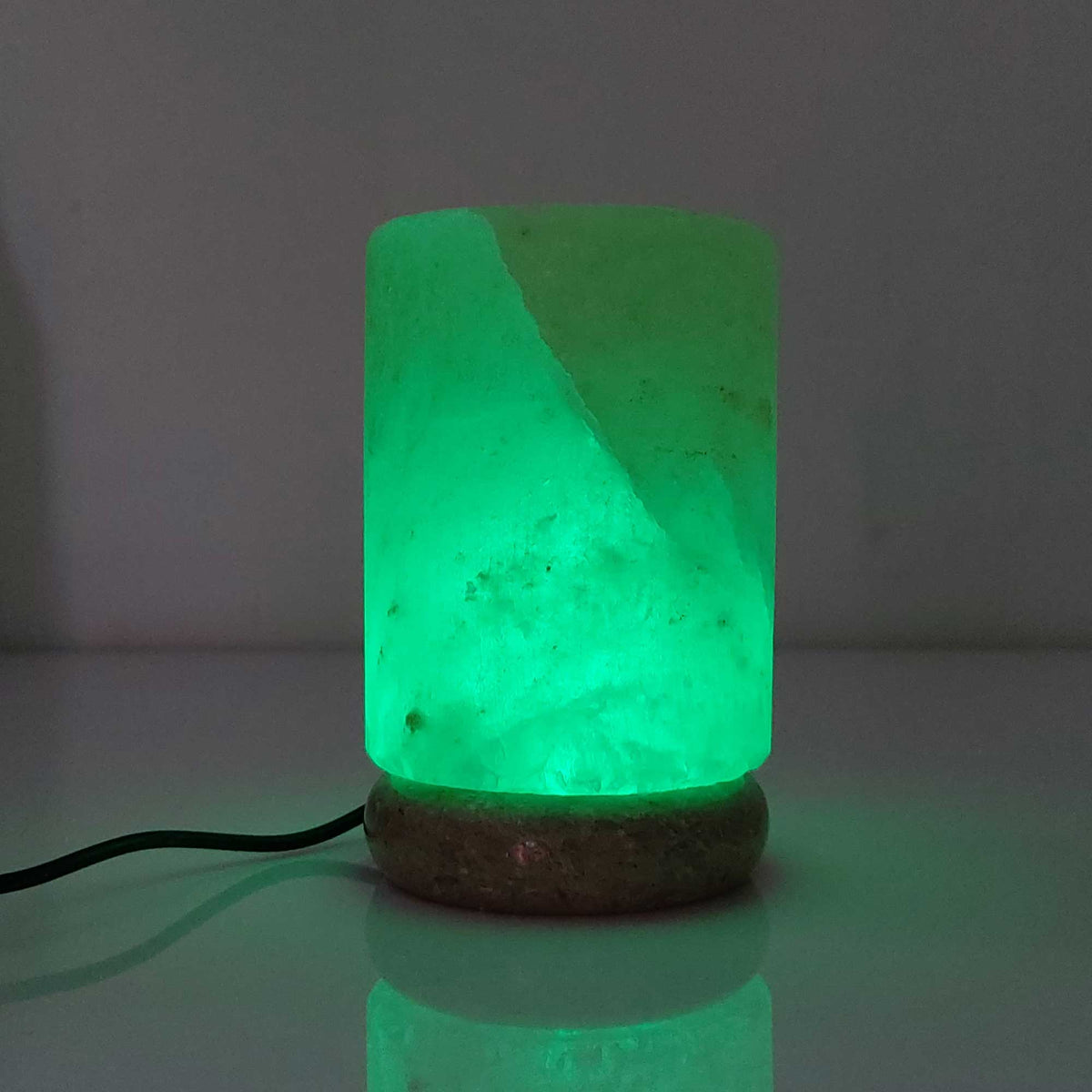 USB Colour Changing Salt Himalayan Lamp - Cylinder Shape Pink Rock LED Light V238-SUPDZ-43047464134
