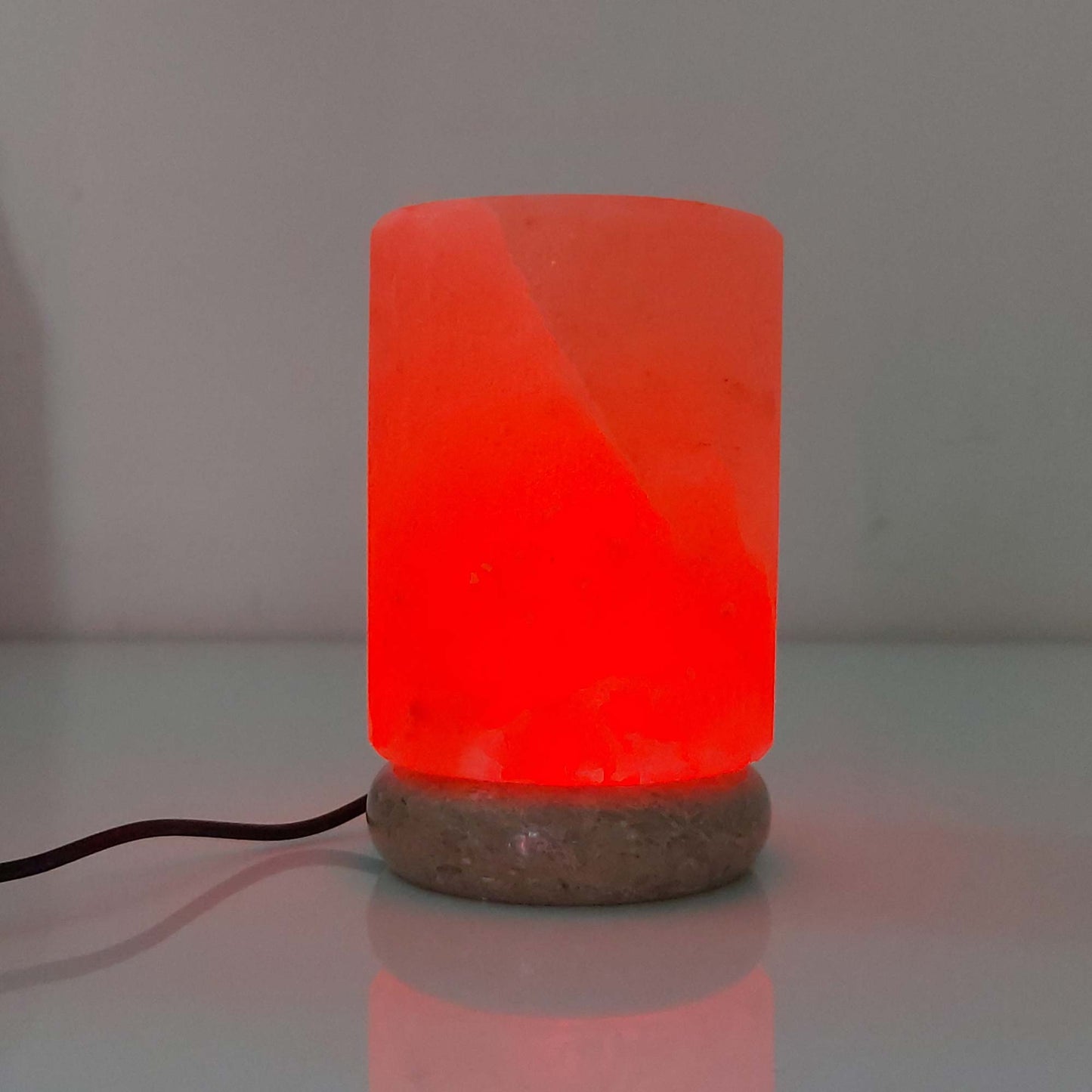 USB Colour Changing Salt Himalayan Lamp - Cylinder Shape Pink Rock LED Light V238-SUPDZ-43047464134