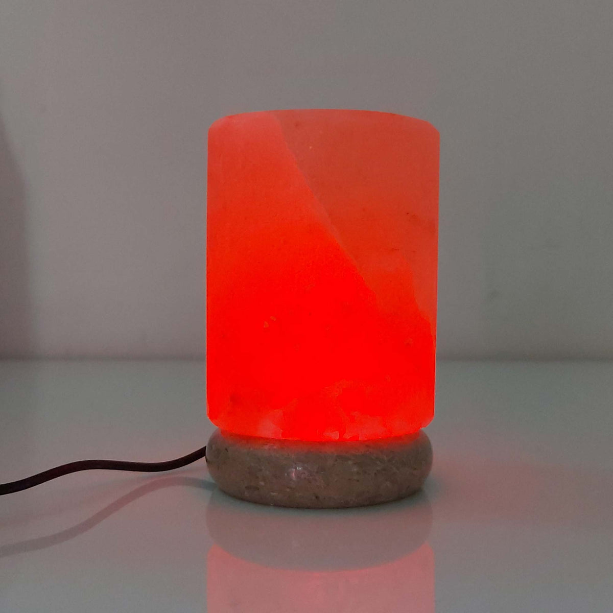 USB Colour Changing Salt Himalayan Lamp - Cylinder Shape Pink Rock LED Light V238-SUPDZ-43047464134