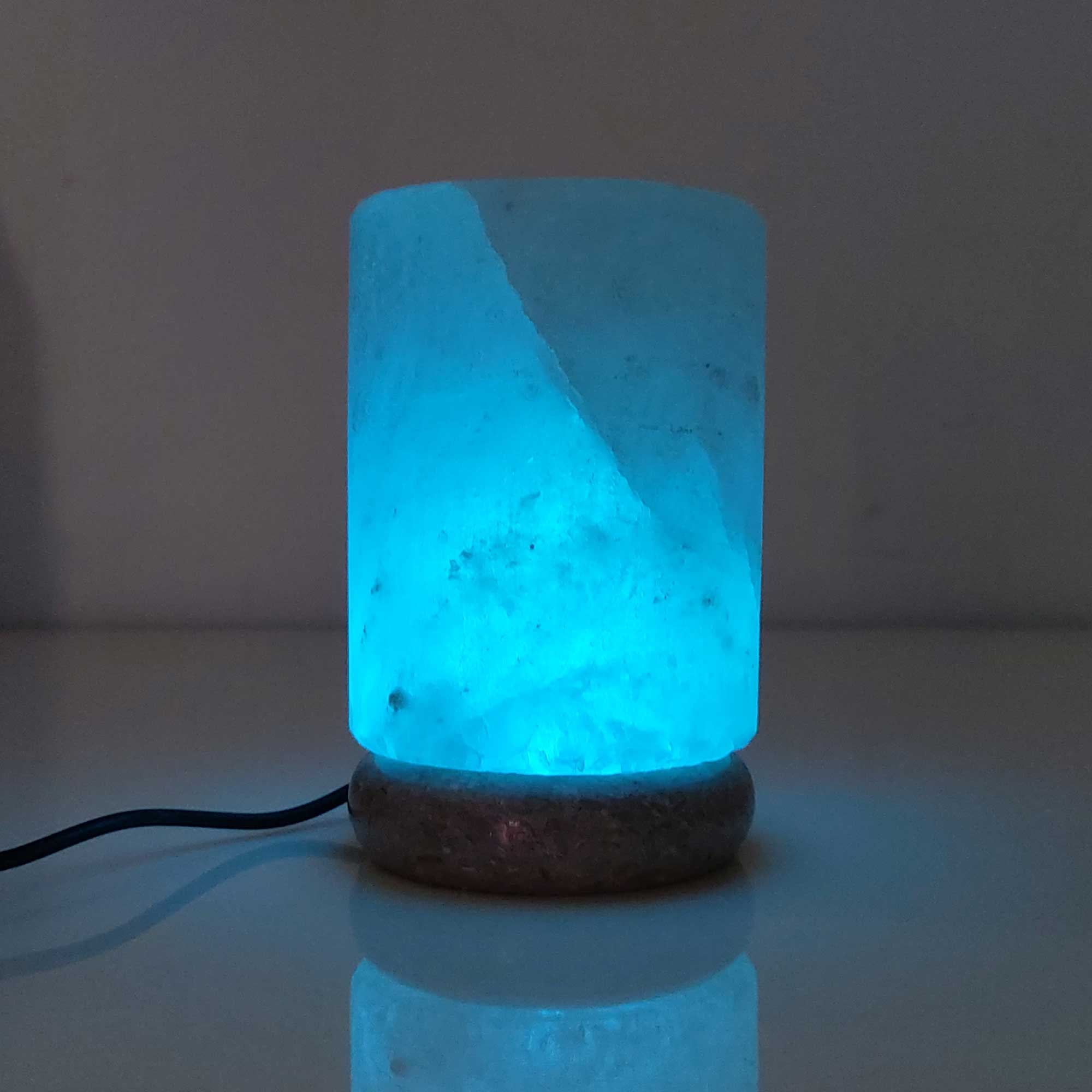 USB Colour Changing Salt Himalayan Lamp - Cylinder Shape Pink Rock LED Light V238-SUPDZ-43047464134