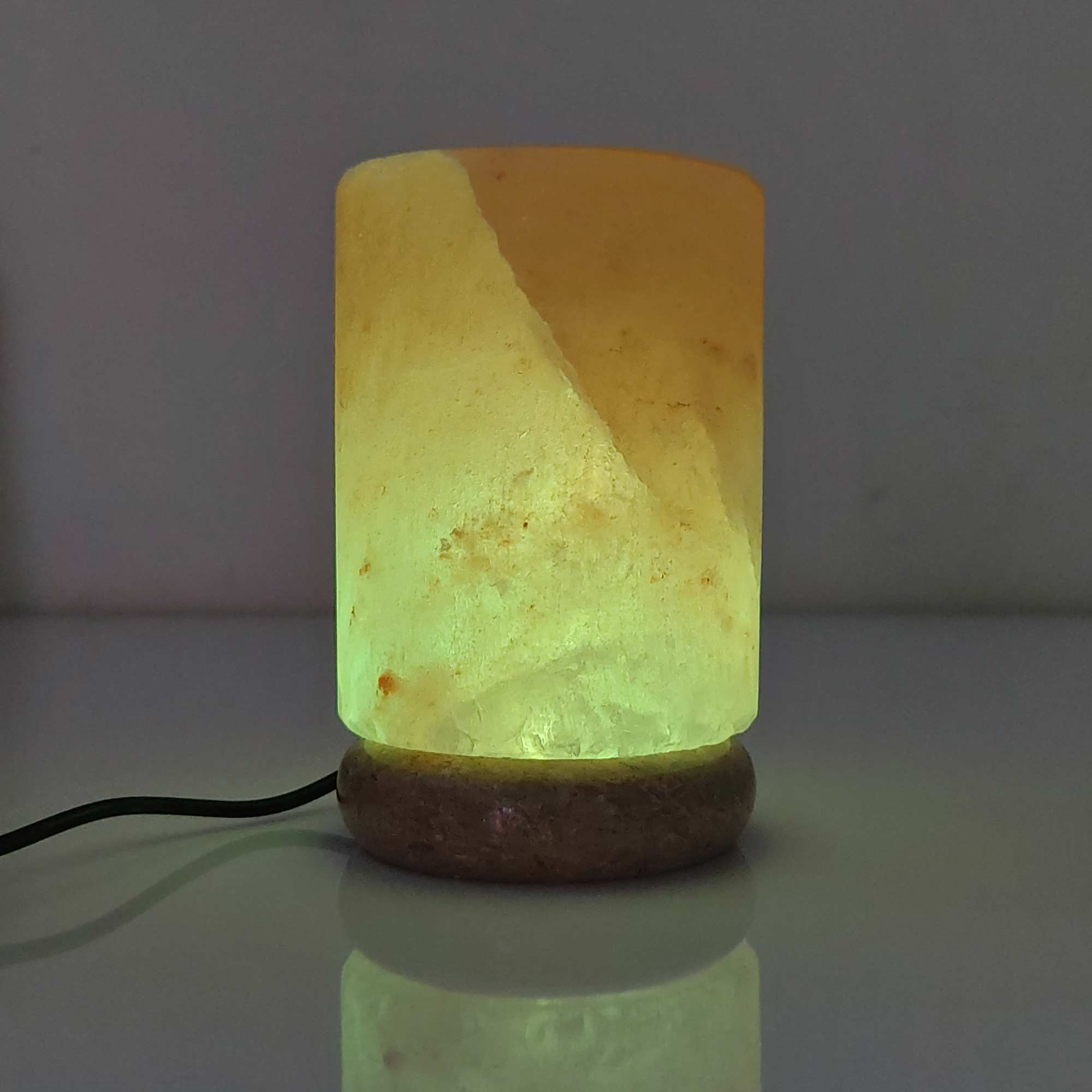 USB Colour Changing Salt Himalayan Lamp - Cylinder Shape Pink Rock LED Light V238-SUPDZ-43047464134