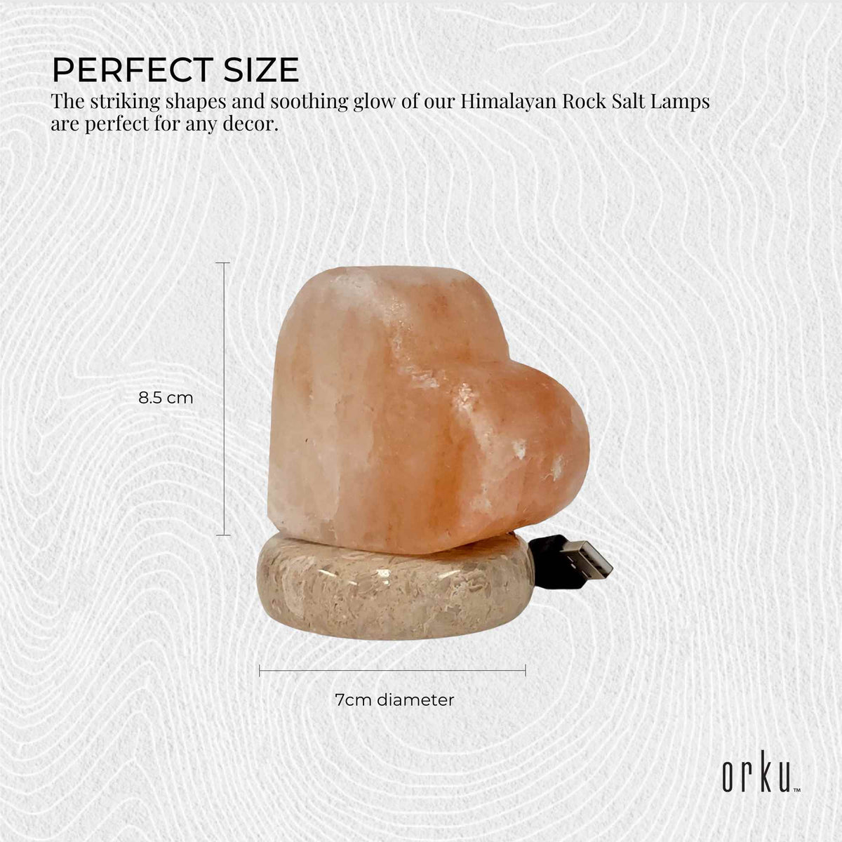 USB Colour Changing Salt Himalayan Lamp - Heart Love Shape Pink Rock LED Light V238-SUPDZ-43047495750