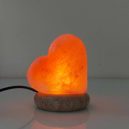 USB Colour Changing Salt Himalayan Lamp - Heart Love Shape Pink Rock LED Light V238-SUPDZ-43047495750