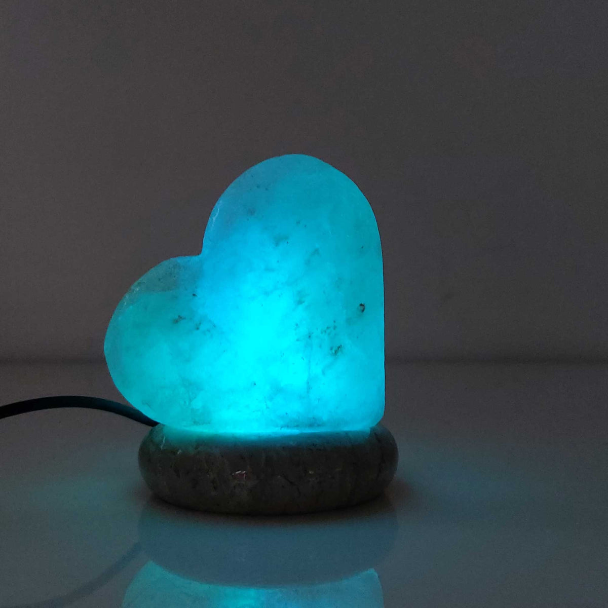USB Colour Changing Salt Himalayan Lamp - Heart Love Shape Pink Rock LED Light V238-SUPDZ-43047495750