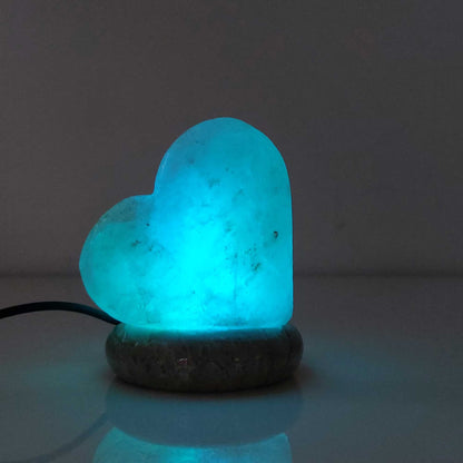 USB Colour Changing Salt Himalayan Lamp - Heart Love Shape Pink Rock LED Light V238-SUPDZ-43047495750