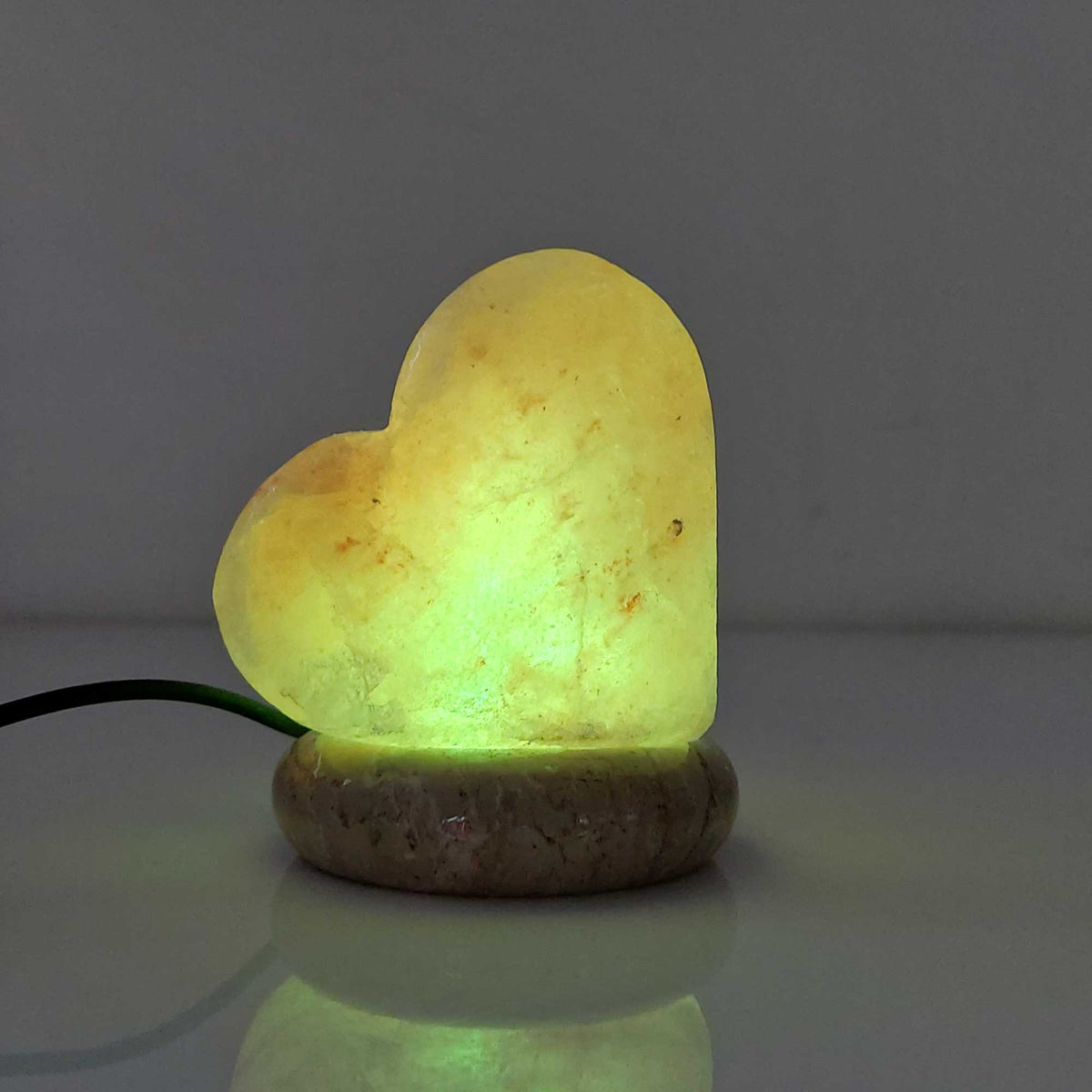 USB Colour Changing Salt Himalayan Lamp - Heart Love Shape Pink Rock LED Light V238-SUPDZ-43047495750