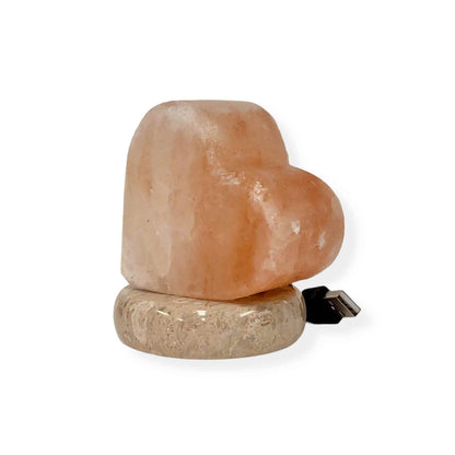 USB Colour Changing Salt Himalayan Lamp - Heart Love Shape Pink Rock LED Light V238-SUPDZ-43047495750