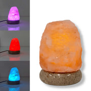 USB Colour Changing Salt Himalayan Lamp - Natural Shape Pink Rock LED Light V238-SUPDZ-43047514438