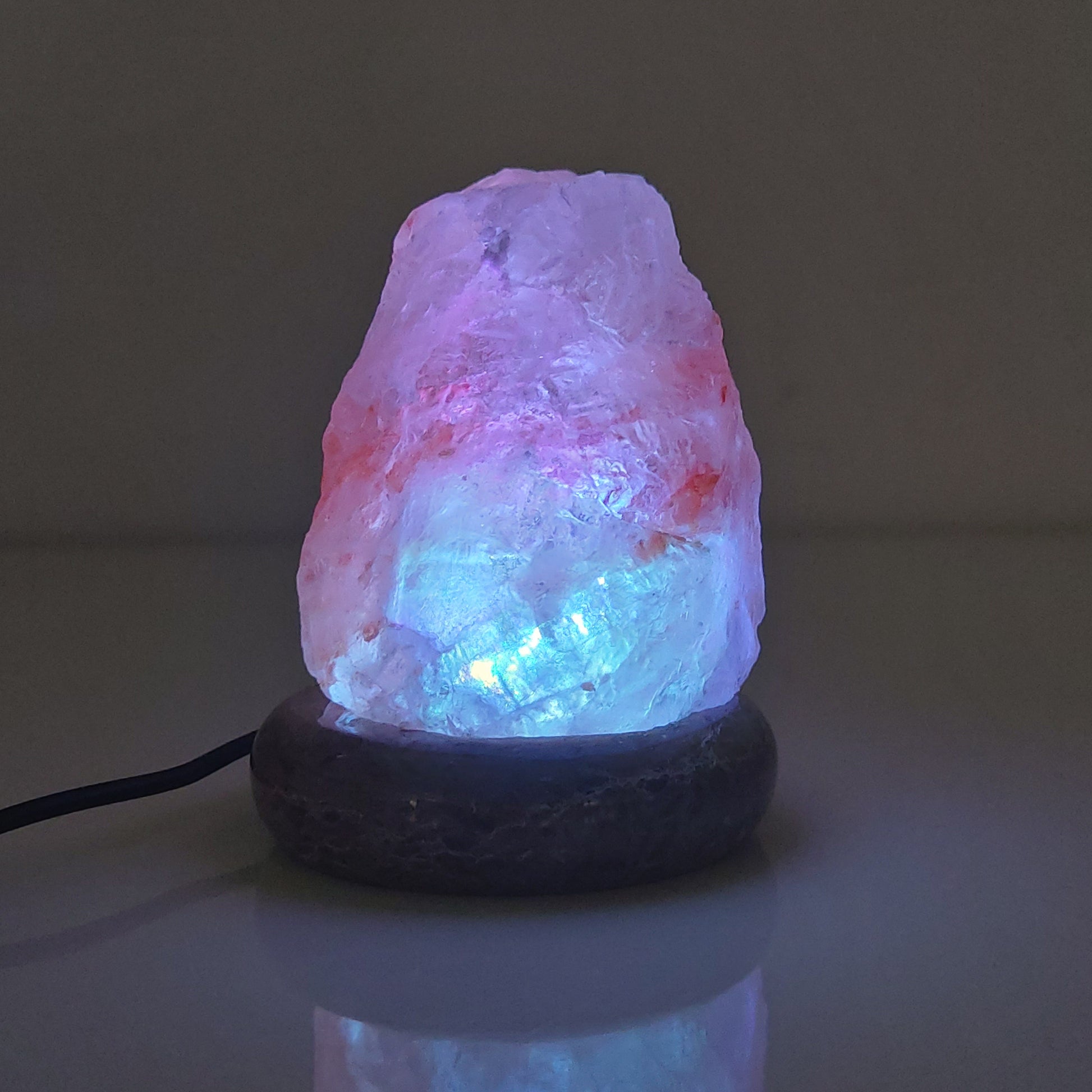 USB Colour Changing Salt Himalayan Lamp - Natural Shape Pink Rock LED Light V238-SUPDZ-43047514438