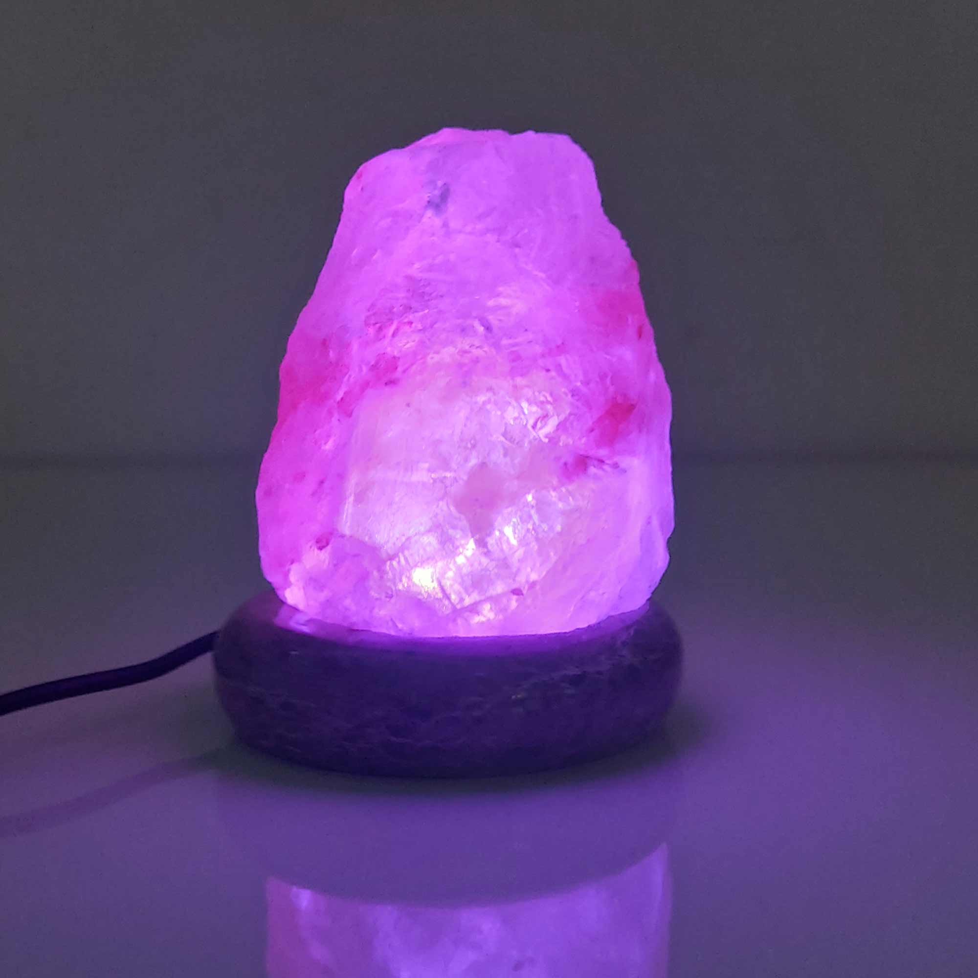 USB Colour Changing Salt Himalayan Lamp - Natural Shape Pink Rock LED Light V238-SUPDZ-43047514438