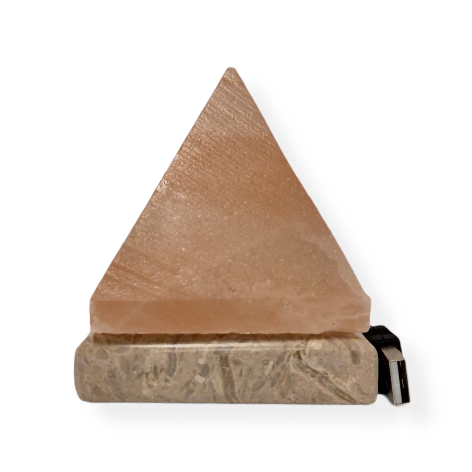 USB Colour Changing Salt Himalayan Lamp - Pyramid Shape Pink Rock LED Light V238-SUPDZ-43047537670