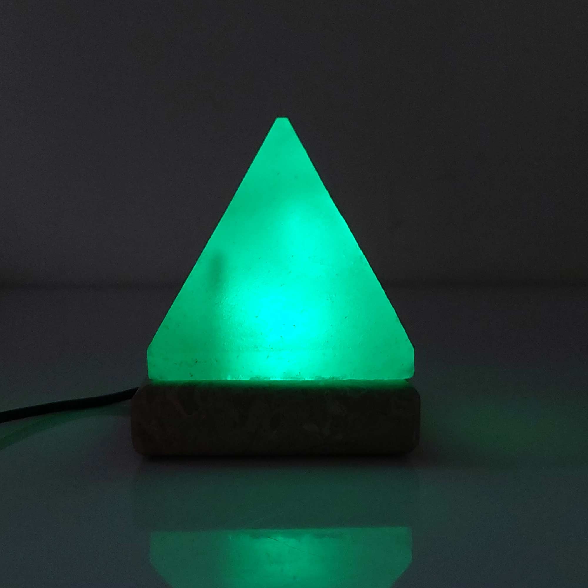 USB Colour Changing Salt Himalayan Lamp - Pyramid Shape Pink Rock LED Light V238-SUPDZ-43047537670