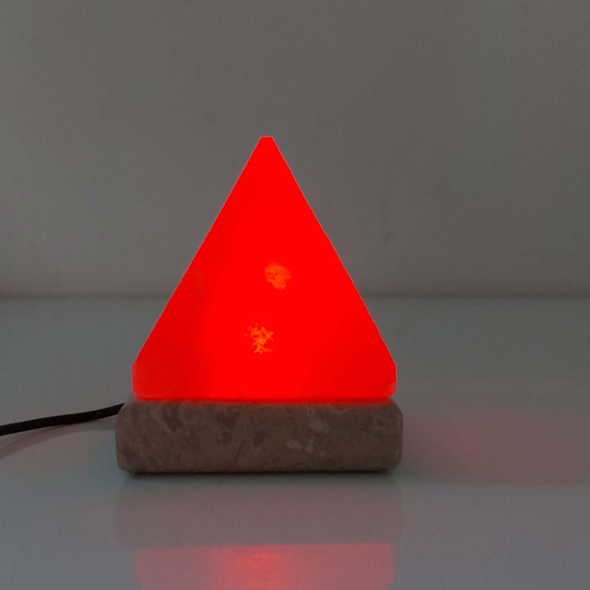 USB Colour Changing Salt Himalayan Lamp - Pyramid Shape Pink Rock LED Light V238-SUPDZ-43047537670