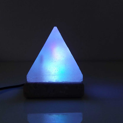 USB Colour Changing Salt Himalayan Lamp - Pyramid Shape Pink Rock LED Light V238-SUPDZ-43047537670