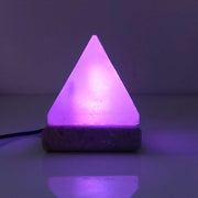 USB Colour Changing Salt Himalayan Lamp - Pyramid Shape Pink Rock LED Light V238-SUPDZ-43047537670