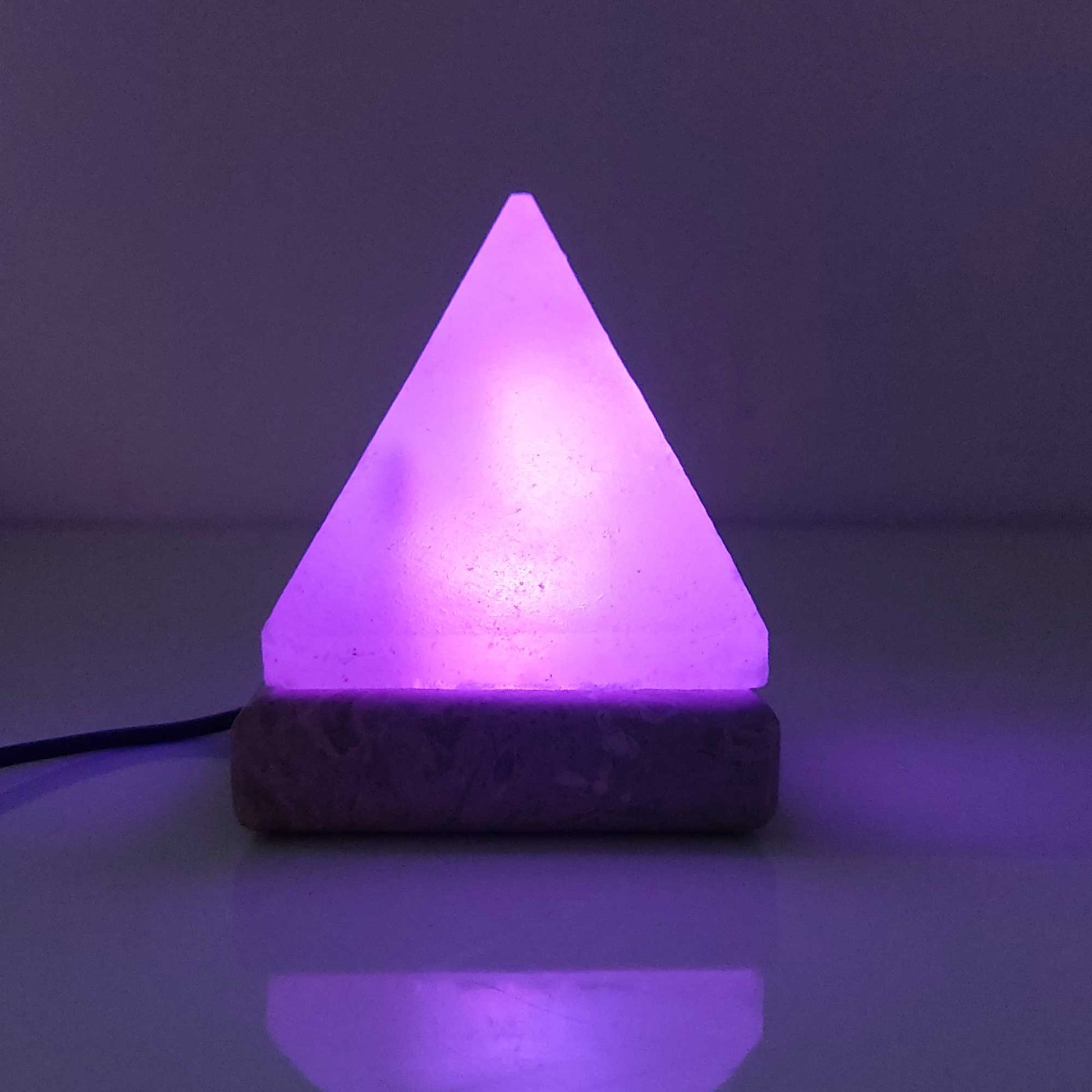 USB Colour Changing Salt Himalayan Lamp - Pyramid Shape Pink Rock LED Light V238-SUPDZ-43047537670