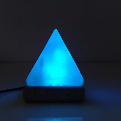 USB Colour Changing Salt Himalayan Lamp - Pyramid Shape Pink Rock LED Light V238-SUPDZ-43047537670
