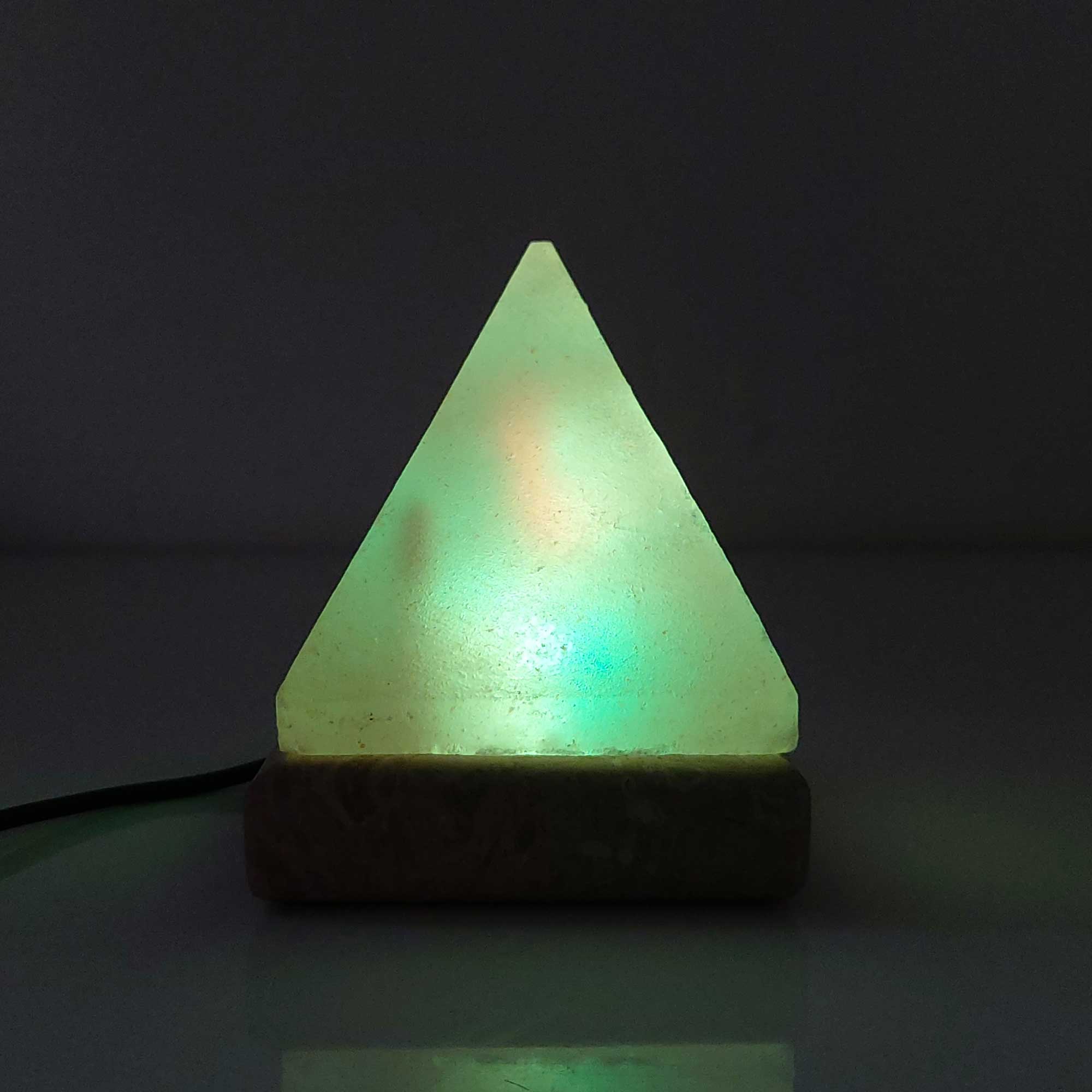 USB Colour Changing Salt Himalayan Lamp - Pyramid Shape Pink Rock LED Light V238-SUPDZ-43047537670