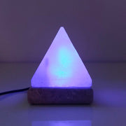 USB Colour Changing Salt Himalayan Lamp - Pyramid Shape Pink Rock LED Light V238-SUPDZ-43047537670