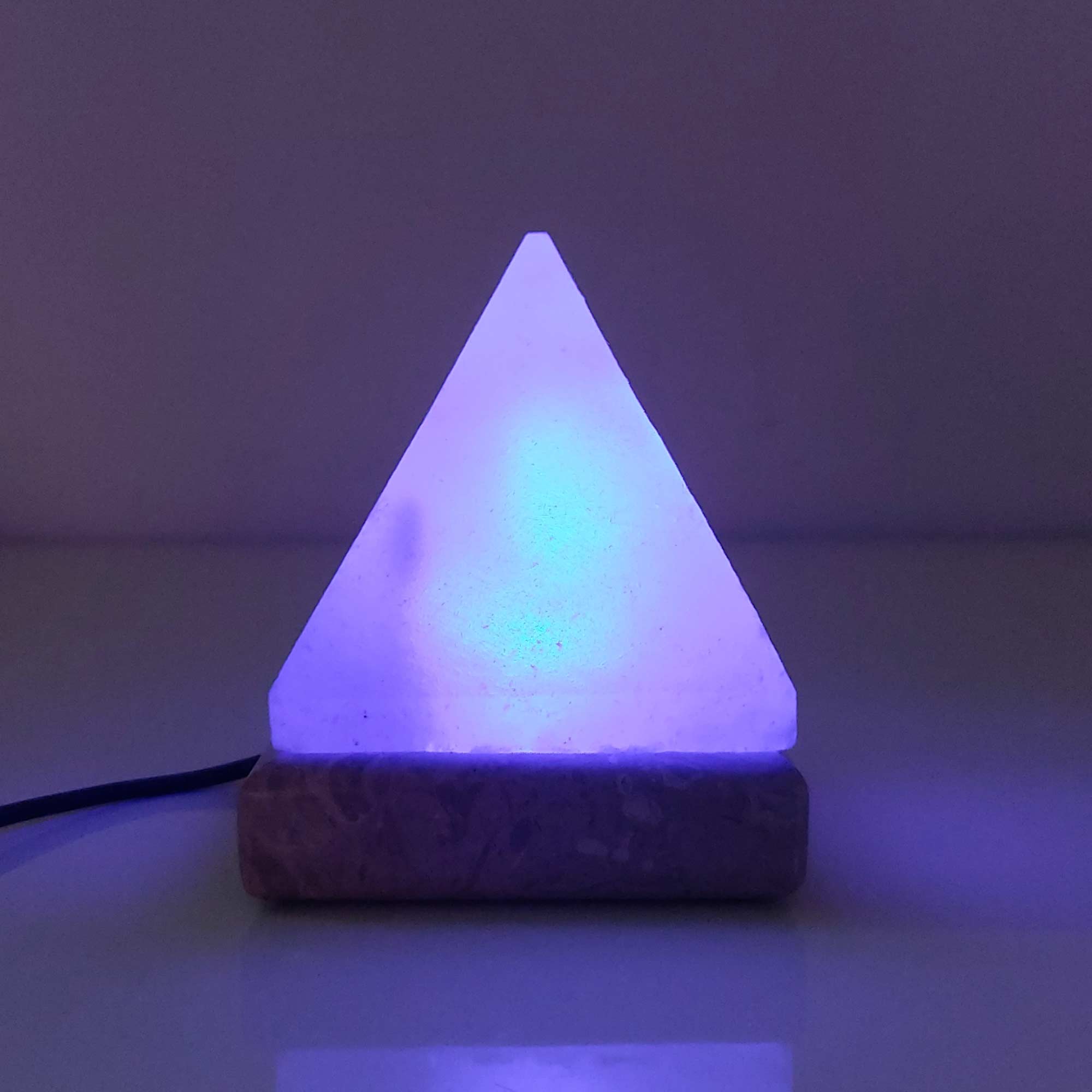 USB Colour Changing Salt Himalayan Lamp - Pyramid Shape Pink Rock LED Light V238-SUPDZ-43047537670