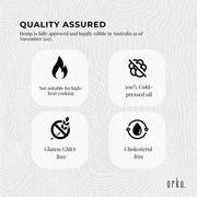 Orku 500ml Organic Hemp Seed Oil - Cold Pressed Food Grade Oils V238-SUPDZ-46283994182