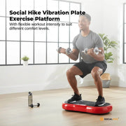 Social Hike 68cm Vibration Plate Machine Full Body Workout Platform Red V238-SUPDZ-48198929286