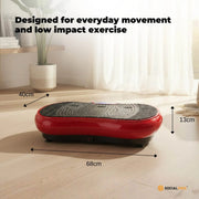 Social Hike 68cm Vibration Plate Machine Full Body Workout Platform Red V238-SUPDZ-48198929286