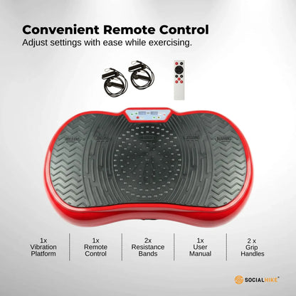Social Hike 68cm Vibration Plate Machine Full Body Workout Platform Red V238-SUPDZ-48198929286