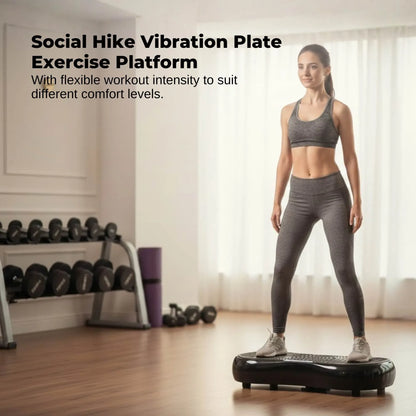 Social Hike 68cm Vibration Plate Machine Full Body Workout Platform Black V238-SUPDZ-48198933062
