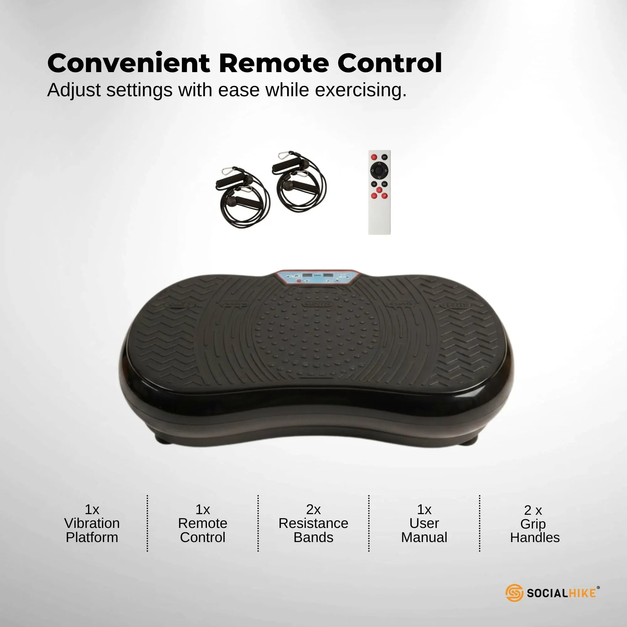 Social Hike 68cm Vibration Plate Machine Full Body Workout Platform Black V238-SUPDZ-48198933062