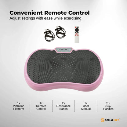 Social Hike 68cm Vibration Plate Machine Full Body Workout Platform Pink V238-SUPDZ-48198953222
