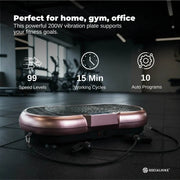 Social Hike 68cm Vibration Plate Machine Full Body Workout Platform Rose V238-SUPDZ-48199014534