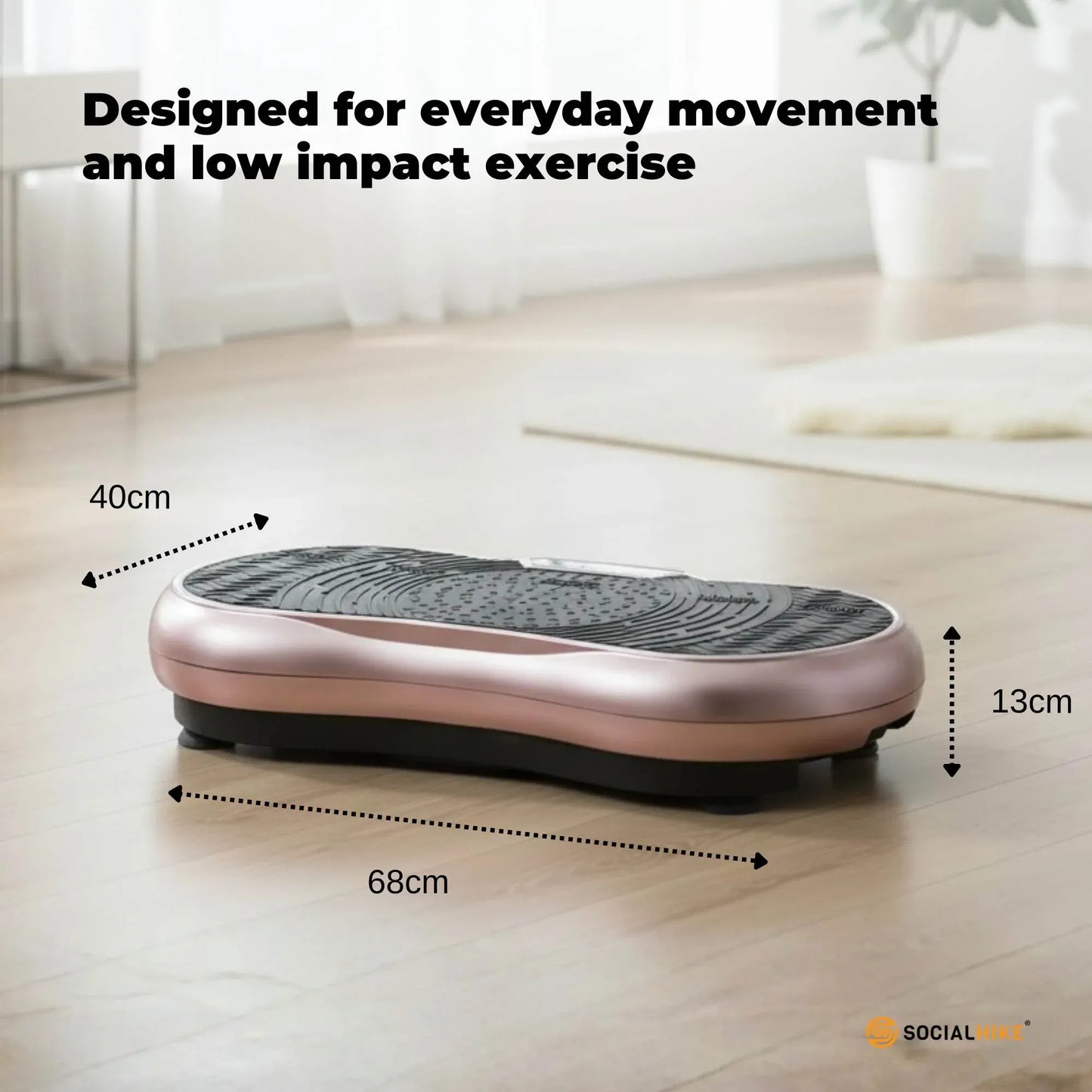 Social Hike 68cm Vibration Plate Machine Full Body Workout Platform Rose V238-SUPDZ-48199014534