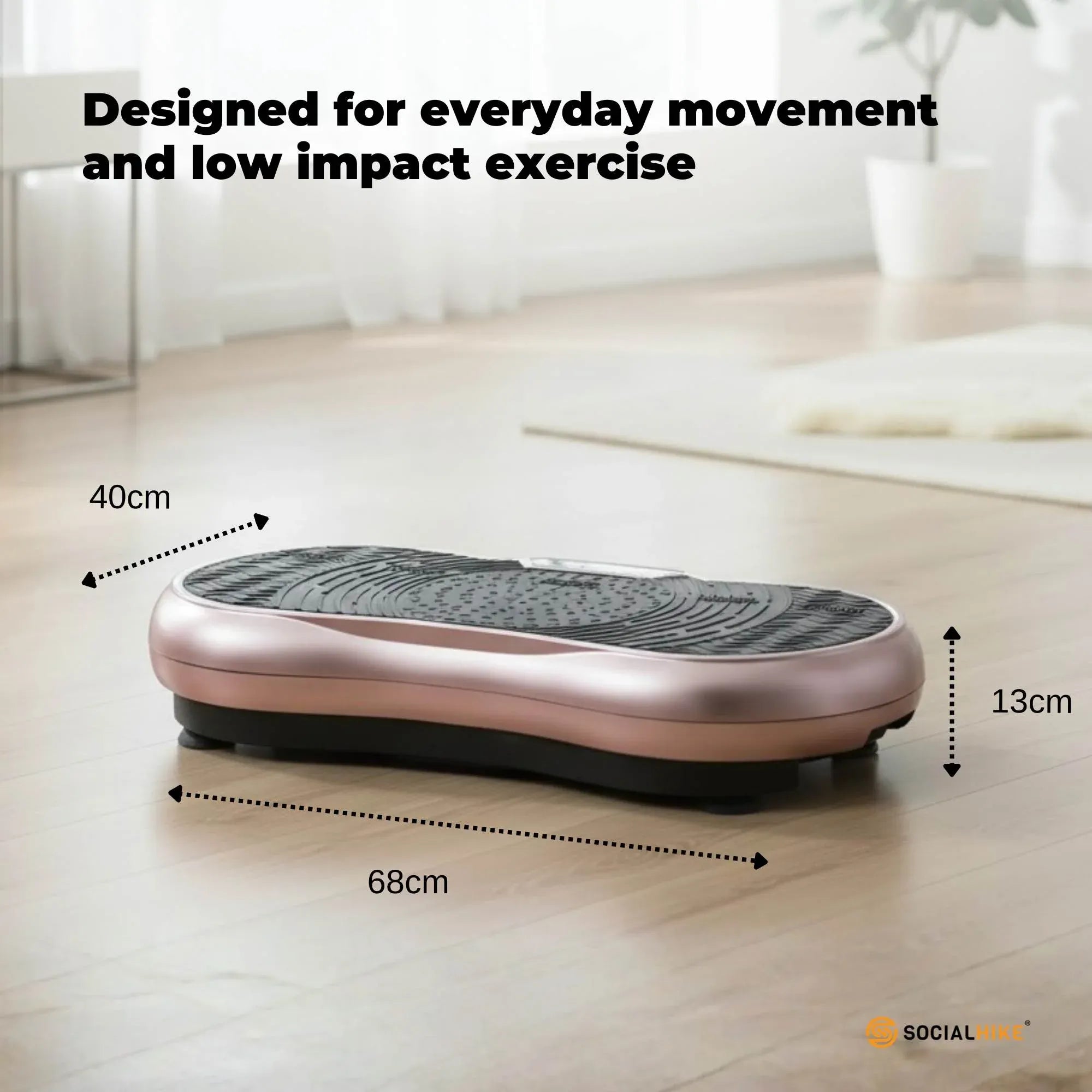 Social Hike 68cm Vibration Plate Machine Full Body Workout Platform Rose V238-SUPDZ-48199014534