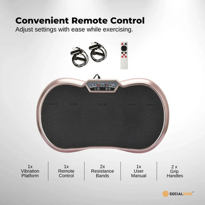 Social Hike 68cm Vibration Plate Machine Full Body Workout Platform Rose V238-SUPDZ-48199014534